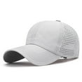 thumbnail image 1 of Riforla Spring Summer Outdoor Quick Drying Fabric Sports Hats Men's Women's Lightweight Breathable Mesh Caps Baseball Caps Light Gray, 1 of 3