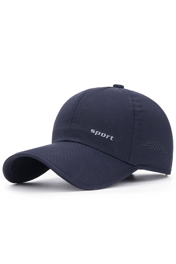 Riforla Spring Summer Outdoor Quick Drying Fabric Sports Hats Men's Women's Lightweight Breathable Mesh Caps Baseball Caps Navy