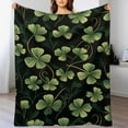 thumbnail image 1 of Riforla St. Patrick's Day Blanket Super Soft Flannel All Season Lightweight Living Room/Bedroom Warming Blanket 100x150cm B_001, 1 of 8