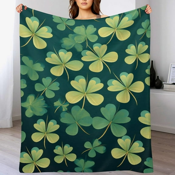 Riforla St. Patrick's Day Blanket Super Soft Flannel All Season Lightweight Living Room/Bedroom Warming Blanket 70x100cm A_001