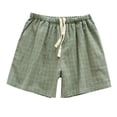thumbnail image 1 of Riforla Summer Thin Cotton Couple Shorts Men's and Women's Home Pants Simple and Loose Three Part Sleeping Pants Four Corner Pants Shorts for Women Green L, 1 of 3