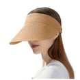 thumbnail image 1 of Riforla Summer Wide Brim Straw Visor Sun Hat Beach Cap Beach Hats for Women Khaki, 1 of 4