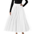 thumbnail image 1 of Ediodpoh Women's Skirts Midi Retro High Waist Tutu Skirt Long Underskirt for Fancy Dress and Carnival Ballet Skirt White XL, 1 of 3