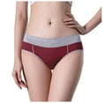 thumbnail image 1 of Riforla Underwear for Women Women High Waist Cotton Knickers Ladies Panties Full Coverage Briefs Underpants Plus Size Multicolor Womens Panties Brick Red XXL, 1 of 4