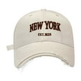 thumbnail image 1 of Riforla Vintage Furred Ribbed Baseball Cap Street Style Couple Cap Sun Visor Hat Women Beige, 1 of 3