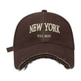 thumbnail image 1 of Riforla Vintage Furred Ribbed Baseball Cap Street Style Couple Cap Sun Visor Hat Women Brown, 1 of 3