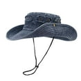 thumbnail image 1 of Riforla Vintage Washed Sun Hat with Brass Buckle and Unisex Outdoor Jungle Fishing Cap for Hiking and Camping Womens Hats Navy, 1 of 4