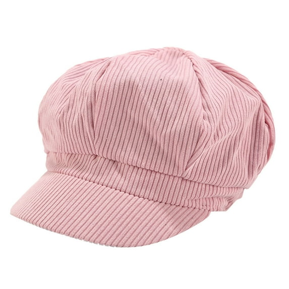 Riforla Vintage Women Winter Solid Hat Beret Cap Korean Painter Newsboy Berets Sun Visor Hat Women Pink_001