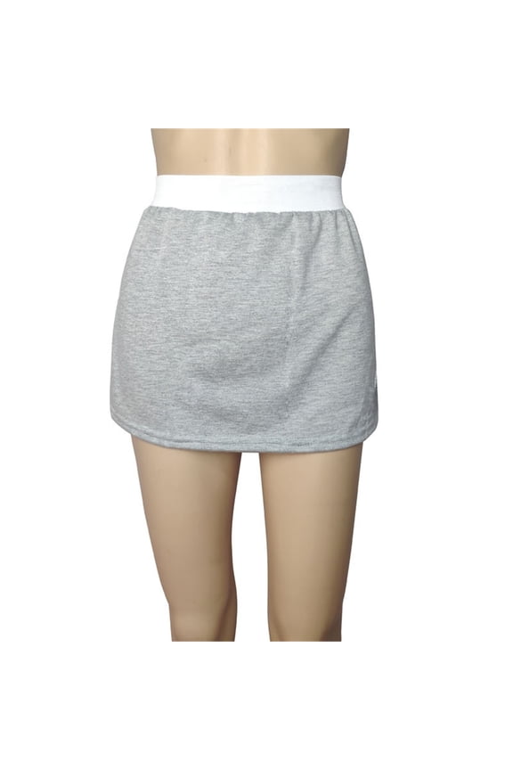 Riforla White Skirt Base Skirt Fart Curtain Folded in White Sweater with Hem Skirts for Women A XL