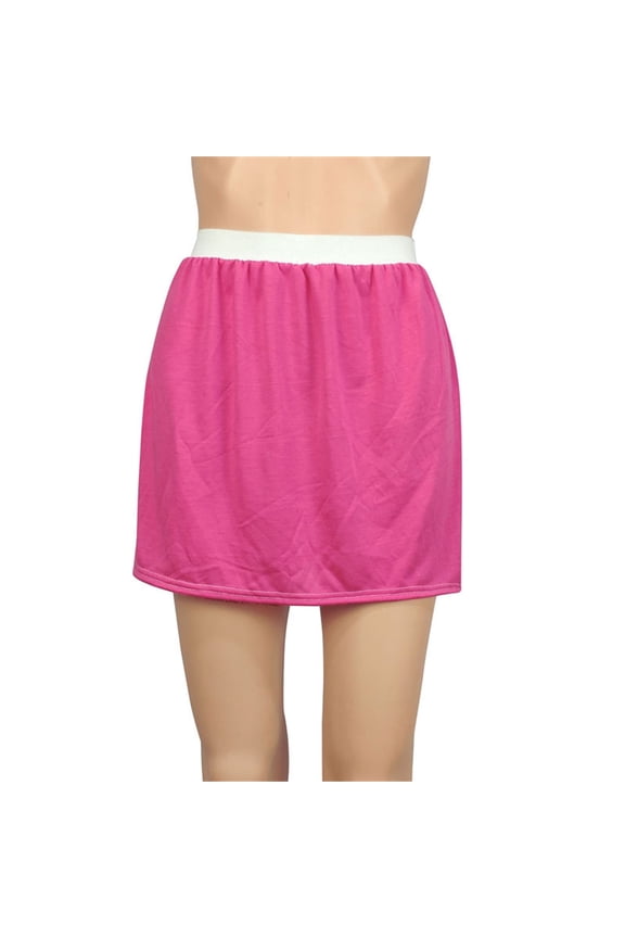 Riforla White Skirt Base Skirt Fart Curtain Folded in White Sweater with Hem Skirts for Women H XL