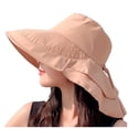 thumbnail image 1 of Riforla Wide Brim Ponytail Adjustable Beach Hat Sun Hat Summer Hats Khaki, 1 of 3