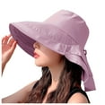 thumbnail image 1 of Riforla Wide Brim Ponytail Adjustable Beach Hat Sun Hat Summer Hats Purple, 1 of 3