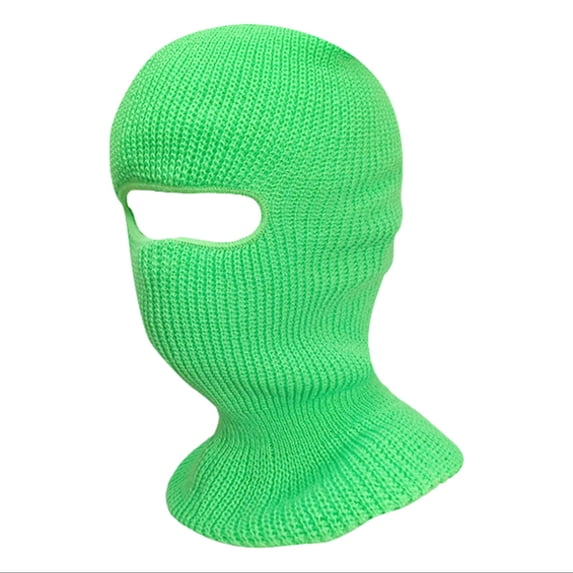 Riforla Winter Riding Winter Warm Hole Head Cover Outdoor Knitted Wool Hat Ski Hat Bomber Hats Light Green
