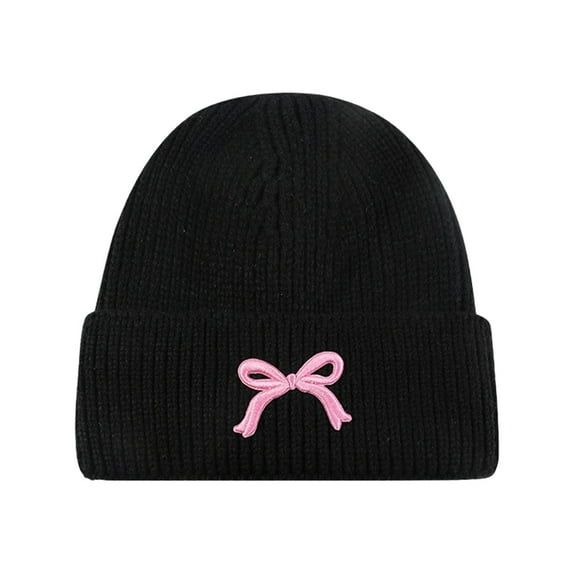 Riforla Winter Warm Daily Fashionable Elastic Casual Slouchy Hat Suitable for Man and Woman Bomber Hats Black