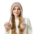 thumbnail image 1 of Riforla Winter Warm Daily Fashionable Elastic Casual Slouchy Hat Suitable for Man and Woman Bomber Hats Pink, 1 of 3