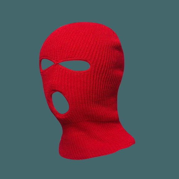 Riforla Winter Warm Headgear for Men and Women Outdoor Cycling and Skiing Woolen Hat Three Hole Open Eye Knitted Hat Bomber Hats RD3