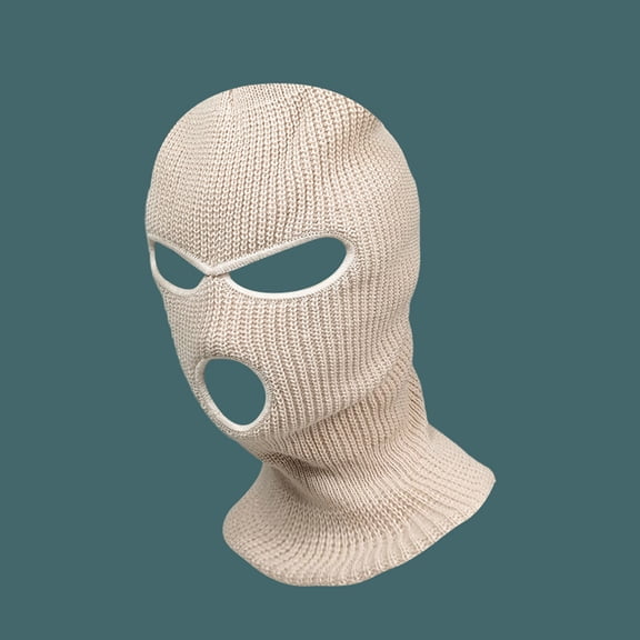 Riforla Winter Warm Headgear for Men and Women Outdoor Cycling and Skiing Woolen Hat Three Hole Open Eye Knitted Hat Bomber Hats WH1