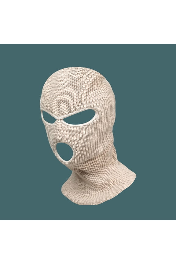 Winter Warm Headgear for Men and Women Outdoor Cycling and Skiing Woolen Hat Three Hole Open Eye Knitted Hat Bomber Hats WH1