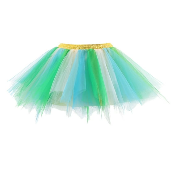 Riforla Woman Tutu Princess Skirt Mixed Color Skirt Supporting Studio Photography Skirt Skirts for Women Trendy Mint Green_002 M
