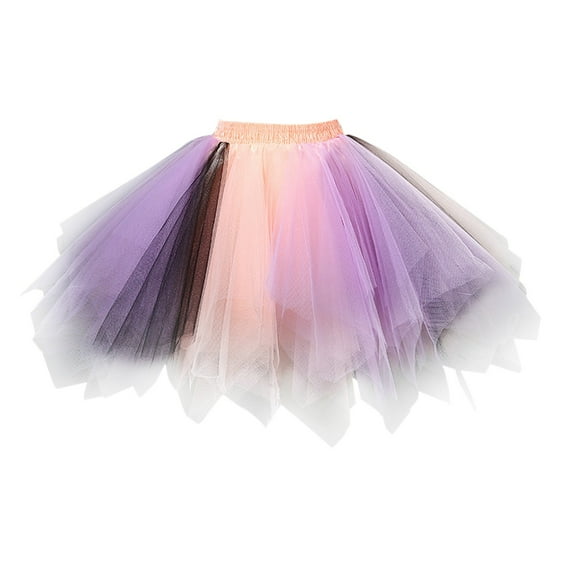 Riforla Woman Tutu Princess Skirt Mixed Color Skirt Supporting Studio Photography Skirt Wedding Dress Women's Skirts Pink_002 M