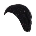 thumbnail image 1 of Riforla Women Beading Braid Lace Hat Ruffle Cancer Chemo Beanie Wrap Cap Baseball Caps Black, 1 of 2