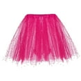 thumbnail image 1 of Riforla Women Birthday Tutu Outfit Paillette Elastic 3 Layered Skirt Womens Plus Size Tutu Skirts for Women Womens Skirts Hot Pink_30CM One Size, 1 of 3