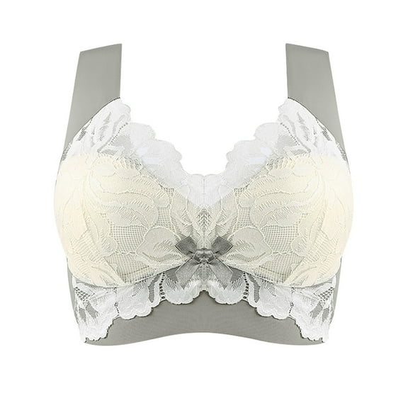 Riforla Women Casual Adjustable Breathable Top Bra Underwear Without Steel Ring Gathering and Adjusting Bra Everyday Wear Bras Green L