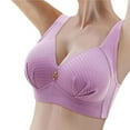 thumbnail image 1 of Riforla Women Fashion Casual Breathable Tube Top Bra Underwear Without Steel Ring Gathering and Adjusting Bro Everyday Wear Bras Purple 38, 1 of 6
