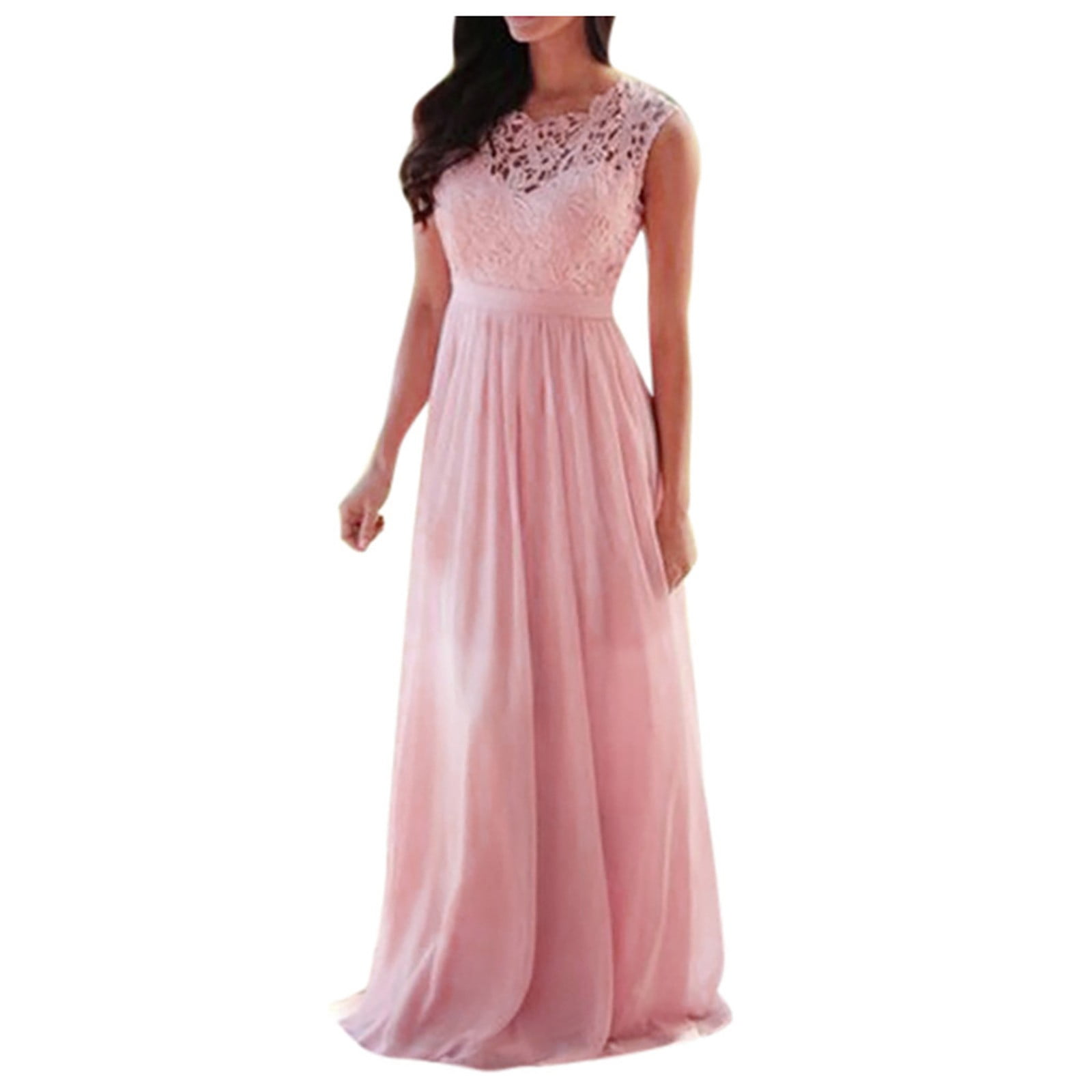 Riforla Women Lace Applique Elegant Coral Bridesmaid Dresses Wedding Guest  Dress Dresses for Women Pink XXL - Walmart.com