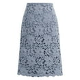 thumbnail image 1 of Riforla Women Lace Skirt A-Line Hollow Out Fitness SKirt Knee Length Plus SIze Skirt Women's Skirts Blue L, 1 of 2