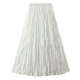 thumbnail image 1 of Riforla Women Mid Length Skirt Dance Party A Line High Waisted Pleated Skirt Holiday Party Half Skirts Womens Skirts White One Size, 1 of 5