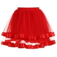 thumbnail image 1 of Riforla Women Petticoat Underskirt Swing Tutu Princess Skirt Hippy Cute New Womens Skirts Red One Size, 1 of 5