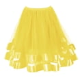 thumbnail image 1 of Riforla Women Petticoat Underskirt Swing Tutu Princess Skirt Hippy Cute New Womens Skirts Yellow One Size, 1 of 5