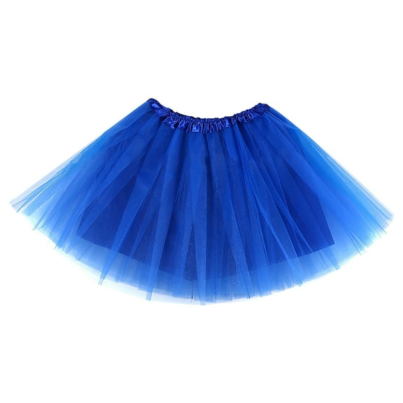 Ediodpoh Carnival Women's Tutu Skirt Candy Color Multicolor 4 Layer Lined Puff Petticoat Ballet Dance Colorful Half Skirt Womens Skirts Blue One Size