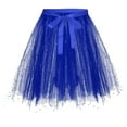 thumbnail image 1 of Ediodpoh Carnival Tutu Skirts for Women Fashion Solid Color Lace up Bow Puffy Skirt Handmade with Detachable Belt Women's Skirts Blue_001 M, 1 of 4