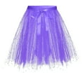thumbnail image 1 of Ediodpoh Carnival Tutu Skirts for Women Fashion Solid Color Lace up Bow Puffy Skirt Handmade with Detachable Belt Women's Skirts Light Purple_001 S, 1 of 2