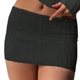 thumbnail image 1 of Riforla Women Solid Skirt Fashion Thin Elastic Waist Short Skirt Shorts Skirt Skirts for Women Black S, 1 of 5