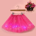 thumbnail image 1 of Riforla Women Star Sequins Mesh Pleated Tulle Princess Skirt with LED Small Bulb Skirt Women's Skirts Hot Pink_001 One Size, 1 of 9