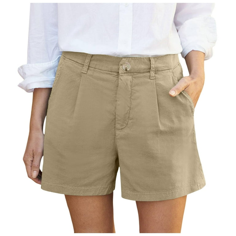 Riforla Women Stretch Twill Shorts Summer Stretchy Jean Shorts