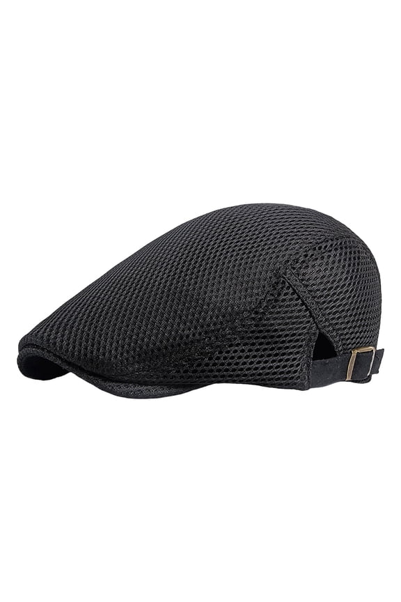 Women Summer Thin Retro Hollow Mesh Breathable Adjustable Sun Cap Womens Hats Black