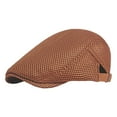 thumbnail image 1 of Riforla Women Summer Thin Retro Hollow Mesh Breathable Adjustable Sun Cap Womens Hats Brown, 1 of 4