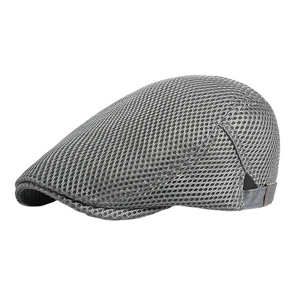 Riforla Women Summer Thin Retro Hollow Mesh Breathable Adjustable Sun Cap Womens Hats Light Gray
