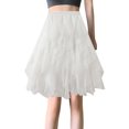 thumbnail image 1 of Riforla Women Tulle Skirts Knee Length Long Adult Tutu Layered Short Prom Party Midi Skirt Skirts for Women Trendy White One Size, 1 of 7
