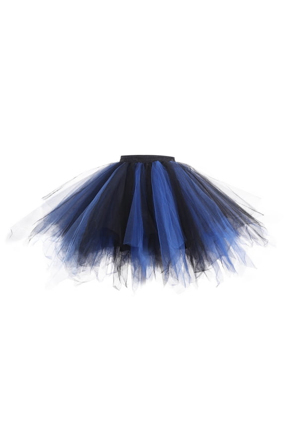 Ediodpoh Carnival Tutu Skirts for Women Christmas Dance Party Patchwork Mesh Tutu Skirt Holiday Ballet Skirt Women's Skirts Dark Blue_002 XL