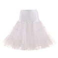 thumbnail image 1 of Riforla Tutu Dancing Skirt Women's Adult Dancing High Waist Pleated Short Mesh Ballet Party Skirt Ballet Skirt Women White_001 XXL, 1 of 2
