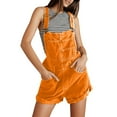 thumbnail image 1 of Riforla Women's Casual Stretch Adjustable Denim Bib Overalls Jeans Short Pants Jumpsuits Womens Jumpsuits Orange XXL, 1 of 6