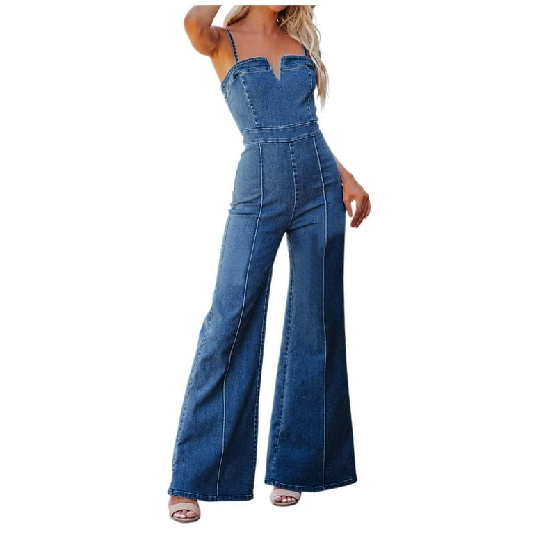 Riforla Women's Casual Summer Denim Jumpsuit Cotton Light Riforla Women's Casual Summer Denim Jumpsuit Cotton Light