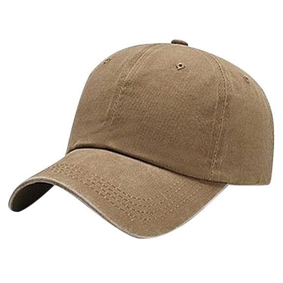 Riforla Women's Casual Water Washed Pure Cotton Solid Color Light Board Baseball Cap Womens Hats Khaki M