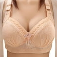 thumbnail image 1 of Riforla Women's Comfortable No Steel Ring Thin Size Large Women's Gathering Underwear with Top Collection and Drop Bra Women Bras Rose Gold XXXL, 1 of 4