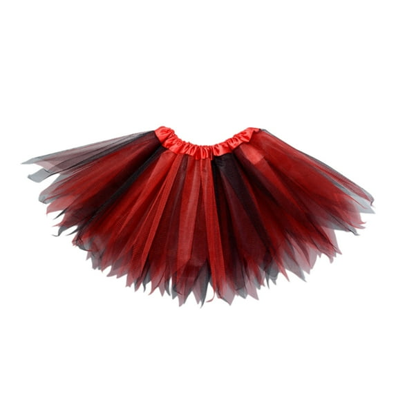 Riforla Women's Dance Skirt Tutu Skirt Skirt Matching Color Rainbow Corner Skirt Womens Skirts Red One Size